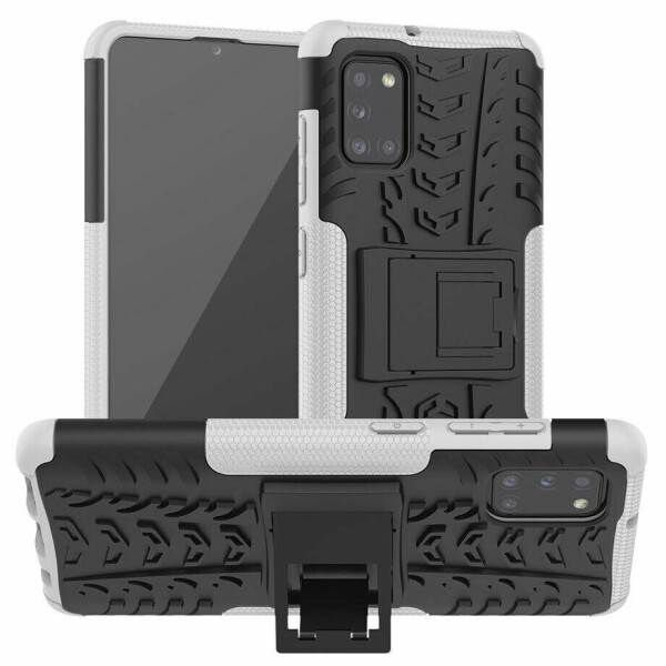 

Чехол Fiji Protect для Samsung Galaxy A31 (A315) противоударный бампер с подставкой белый