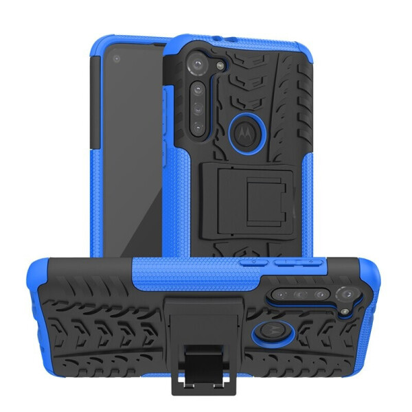 

Чехол Fiji Protect для Motorola Moto G8 Power противоударный бампер с подставкой синий