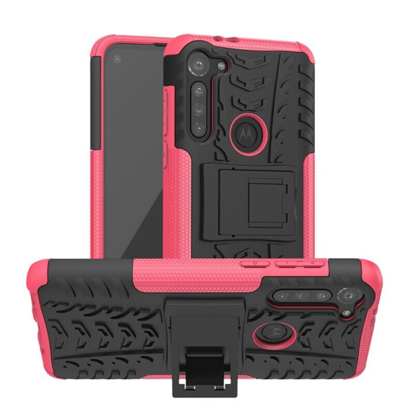 

Чехол Fiji Protect для Motorola Moto G8 Power противоударный бампер с подставкой розовый