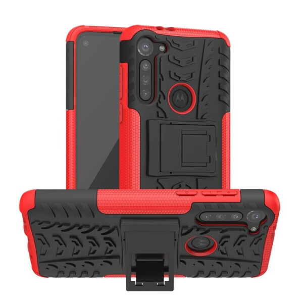 

Чехол Fiji Protect для Motorola Moto G8 Power противоударный бампер с подставкой красный