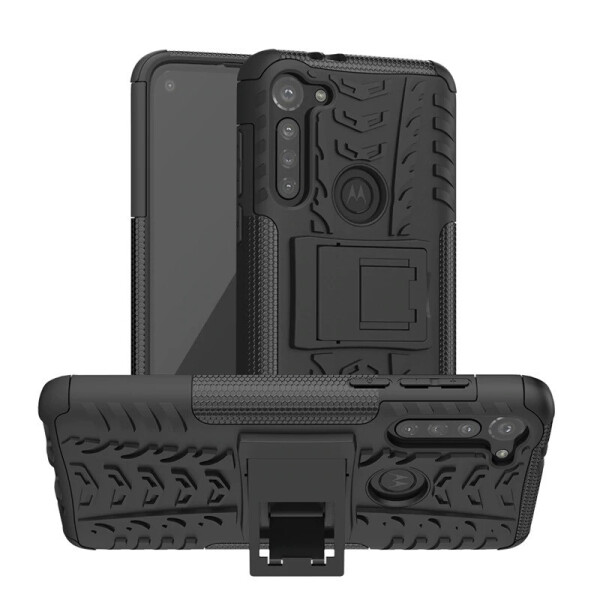 

Чехол Fiji Protect для Motorola Moto G8 противоударный бампер с подставкой черный