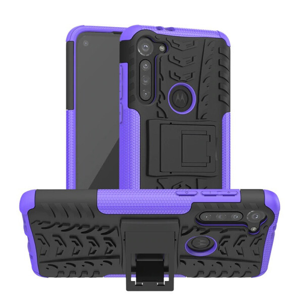 

Чехол Fiji Protect для Motorola Moto G8 противоударный бампер с подставкой фиолетовый