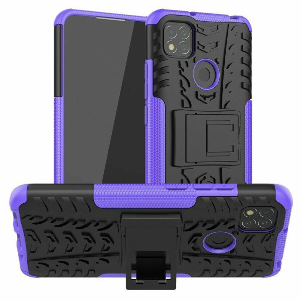 

Чехол Fiji Protect для Xiaomi Redmi 9C противоударный бампер с подставкой фиолетовый