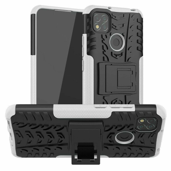 

Чехол Fiji Protect для Xiaomi Redmi 9C противоударный бампер с подставкой белый