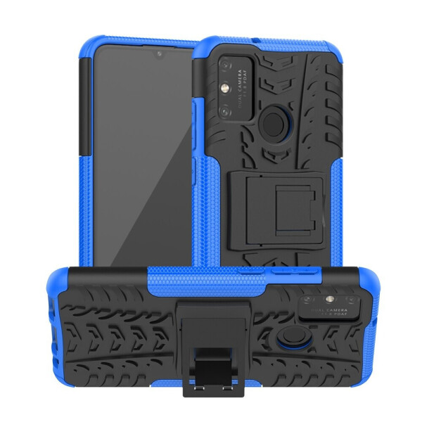

Чехол Fiji Protect для Honor Play 9A противоударный бампер с подставкой синий