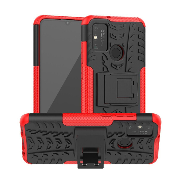 

Чехол Fiji Protect для Honor Play 9A противоударный бампер с подставкой красный