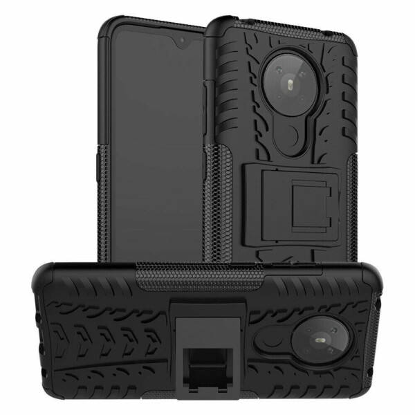

Чехол Fiji Protect для Nokia 5.3 противоударный бампер с подставкой черный