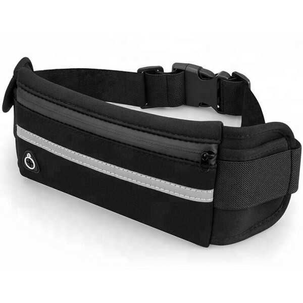 

Сумка для бега Спортивная сумка на пояс RunningBag Влагостойкая Black (361562)
