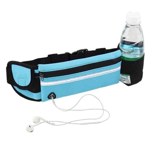 

Сумка для бега Спортивная сумка на пояс RunningBag с карманом на бутылку Blue (3615623)