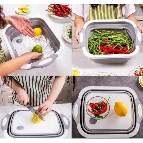 

Складная разделочная доска Cut Board 2 в 1 для мытья и резки овощей с сливным отверстием (549345325)