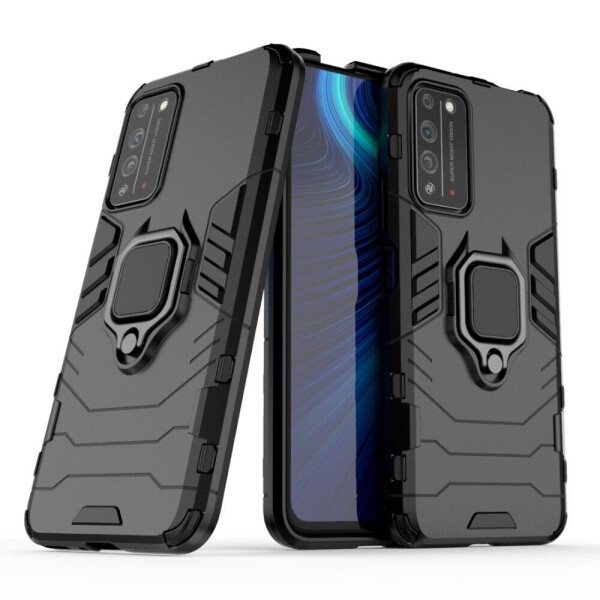 

Чехол Fiji Ring для Honor X10 / X10 Pro бронированный бампер с кольцом черный