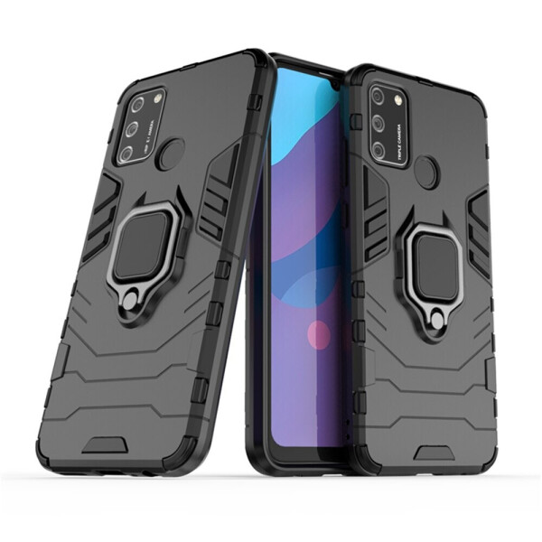 

Чехол Fiji Ring для Honor Play 9A бронированный бампер с кольцом черный