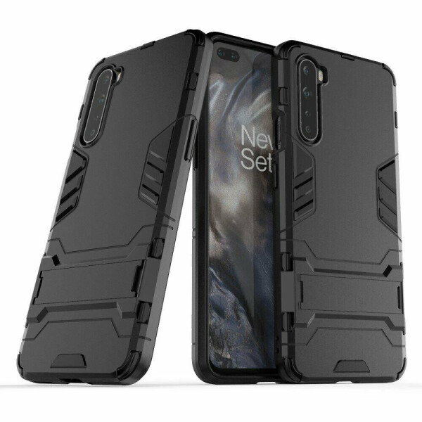 

Чехол Fiji Hybrid для OnePlus Nord бампер с подставкой черный