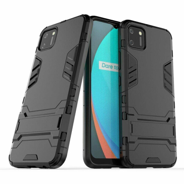 

Чехол Fiji Hybrid для Realme C11 бампер с подставкой черный