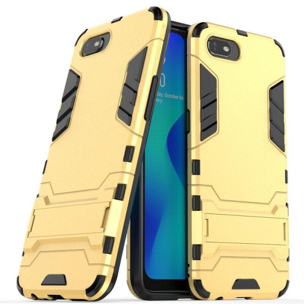 

Чехол Hybrid case для Realme C2 бампер с подставкой золотой