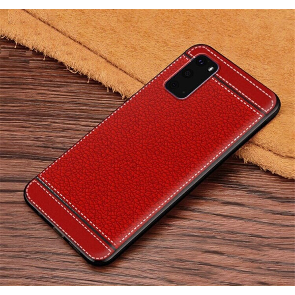 

Чехол Fiji Litchi для Samsung Galaxy S20 Plus (G985) силикон бампер с рифленой текстурой красный