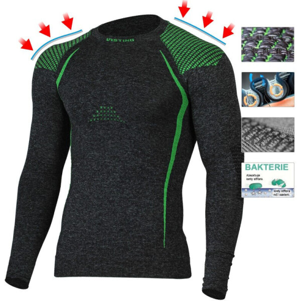 

Термофутболка Lasting TOLO 8960 - S / M - серый / зеленый - г.