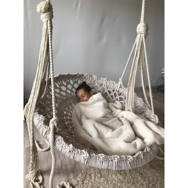 

Подвесной Гамак Infancy Плетенный На Металлическом Кругу Кружево
