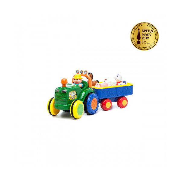 

Игрушка на колесах Kiddieland ТРАКТОР С ТРЕЙЛЕРОМ (на колесах, свет, озвуч. укр. яз.) (024753)