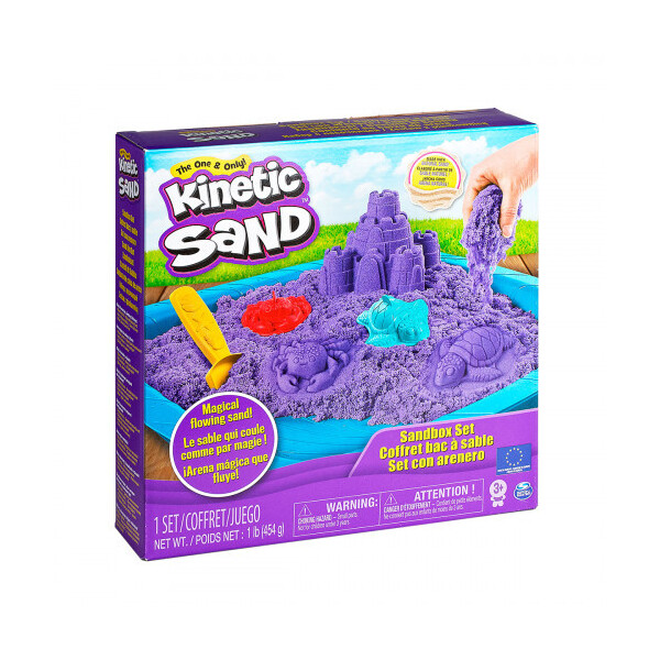 

Набор песка для детского творчества - KINETIC SAND ЗАМОК ИЗ ПЕСКА (фиолетовый,454 г,формочки,лоток) (71402P)