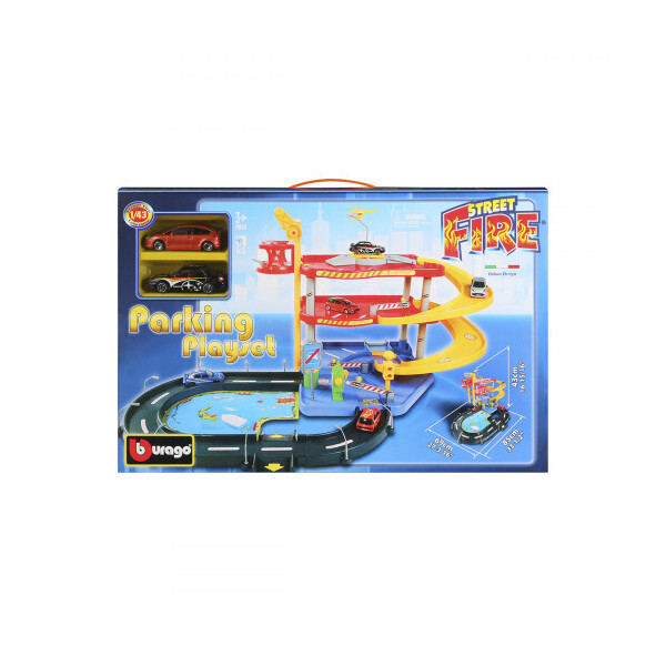 

Игровой набор Bburago ГАРАЖ (3 уровня, 2 машинки 1:43) (18-30025)