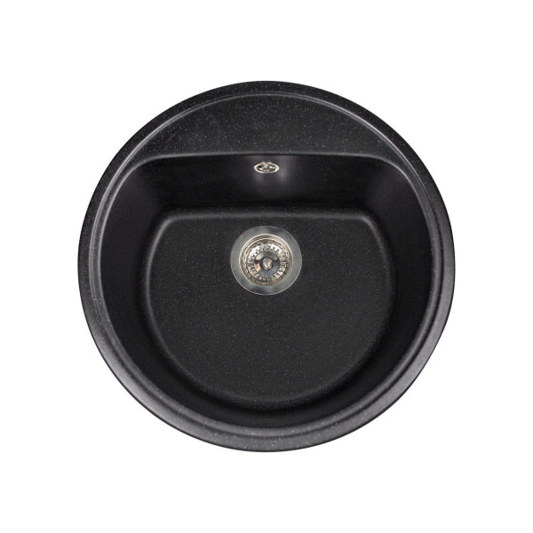 

Кухонная мойка гранитная Miraggio Malibu black 516x516x220 00208807, Черный