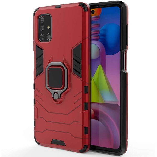 

Ударопрочный чехол Transformer Ring for Magnet для Samsung Galaxy M51 Красный / Dante Red (is_00000040456_1)