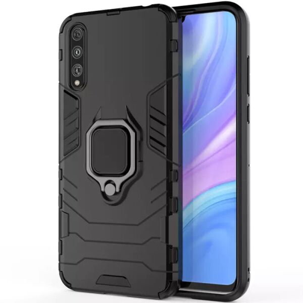 

Ударопрочный чехол Transformer Ring for Magnet для Huawei Y8p (2020) / P Smart S Черный / Soul Black (is_00000040452_4)