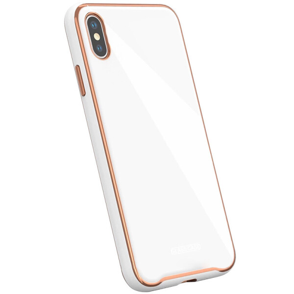 

TPU+Glass чехол Venezia для Apple iPhone XS Max (6.5'') Белый / White (142780)