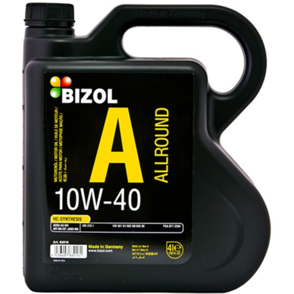 

Bizol Allround 10W-40 Моторное масло, 4 л
