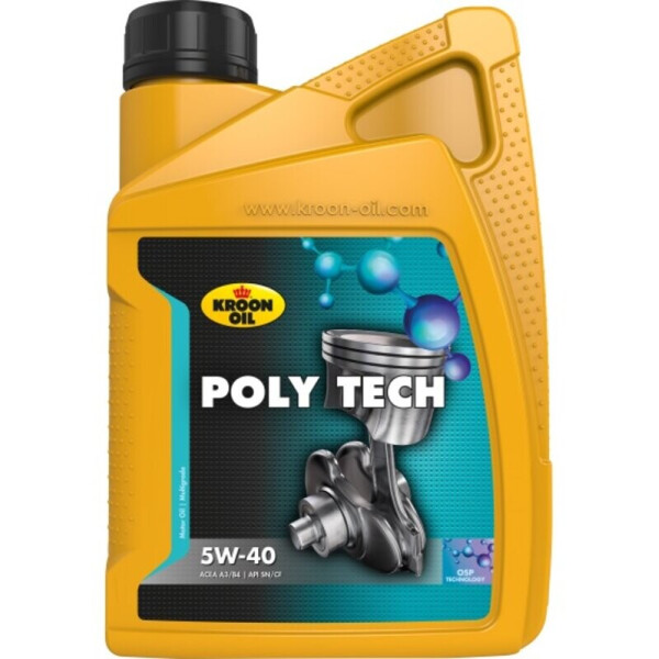 

Kroon Oil Poly Tech 5W-40 (API SN) Моторное масло, 1 л