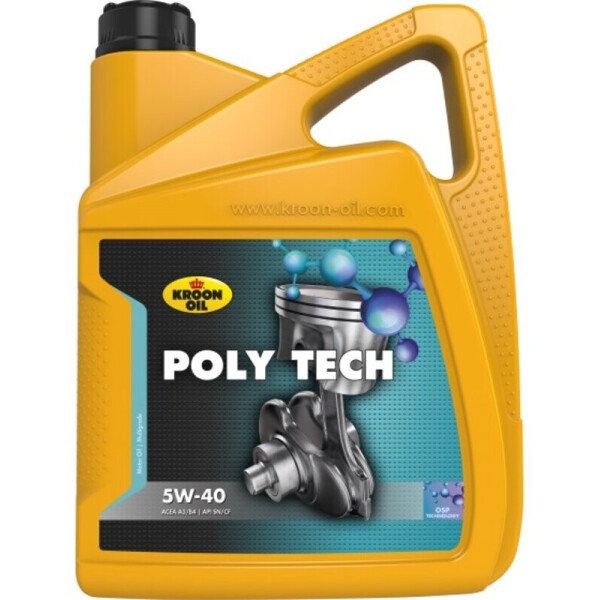 

Kroon Oil Poly Tech 5W-40 (API SN) Моторное масло, 5 л