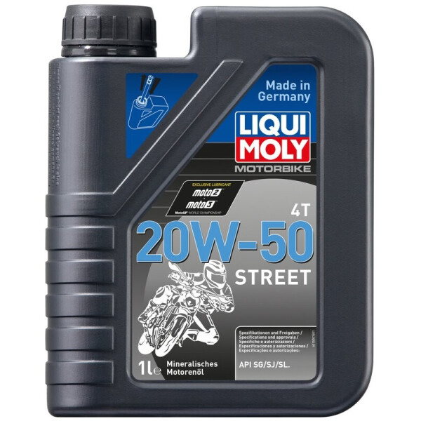 

Liqui Moly Motorbike 4T 20W-50 Street Моторное масло для мототехники, 1 л