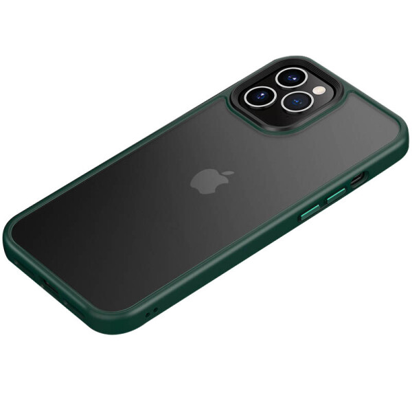 

TPU+PC чехол Metal Buttons для Apple iPhone 12 Pro Max (6.7'') Темно-зеленый (7917513)