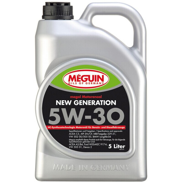 

Meguin New Generation 5W-30 синтетическое моторное масло, 5 л