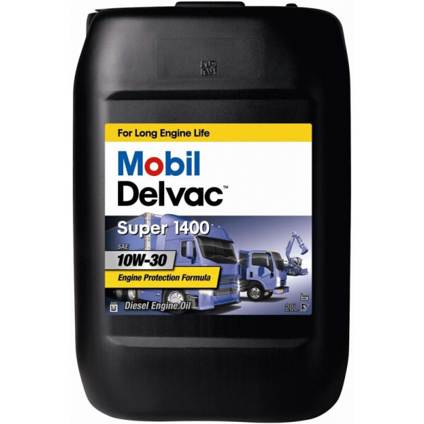 

Mobil Delvac Super 1400 10W-30 дизельное моторное масло, 20 л