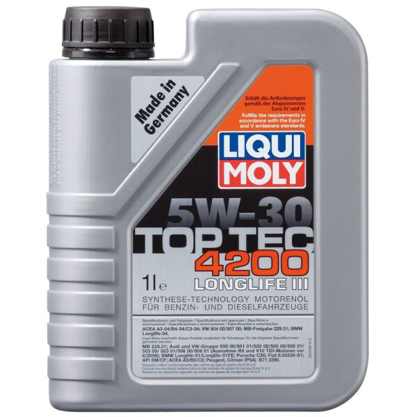 

Liqui Moly Top Tec 4200 5W-30 (VW Audi) Моторное масло, 1 л