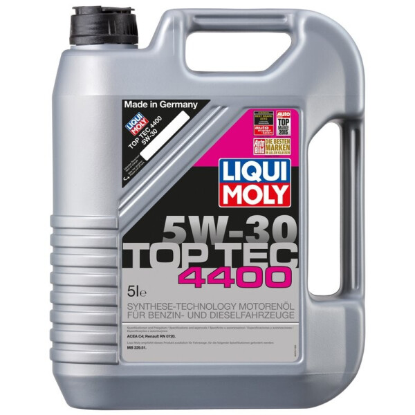 

Liqui Moly Top Tec 4400 5W-30 (ACEA C4) Моторное масло, 5 л