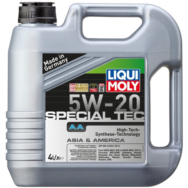 

Liqui Moly Special Tec AA 5W-20 Моторное масло, 4 л