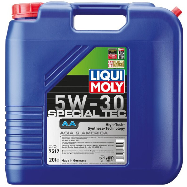 

Liqui Moly Special Tec AA 5W-30 Моторное масло, 20 л