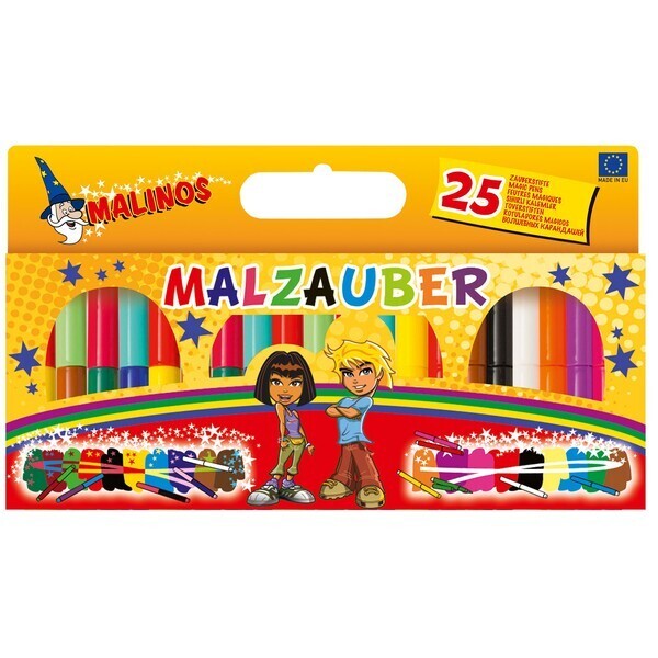 

Фломастеры MALINOS Malzauber волшебные меняющие цвет 25 (12+9+4) шт, Германия