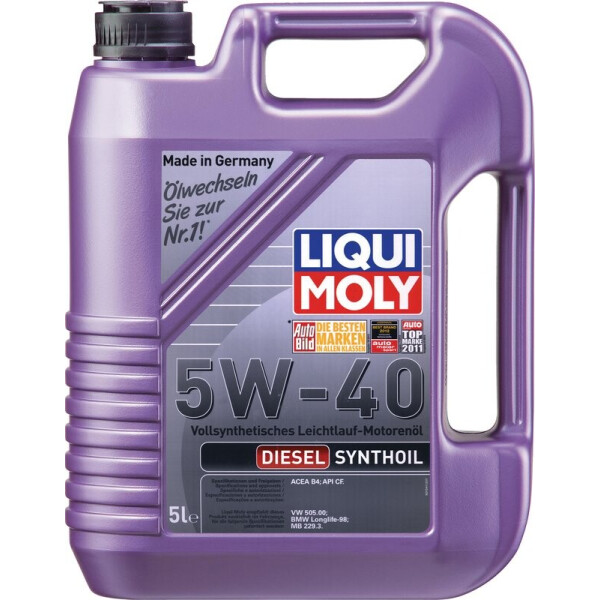 

Liqui Moly Diesel Synthoil 5W-40 Моторное масло, 5 л