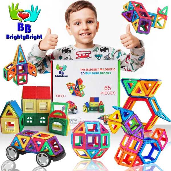 

Магнитный Конструктор 3D Магниты 65 деталей развивающие игрушки