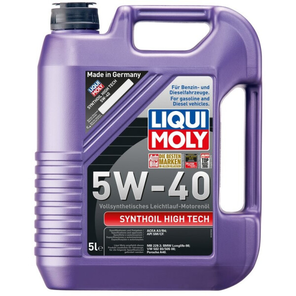

Liqui Moly Synthoil High Tech 5W-40 Моторное масло, 5 л