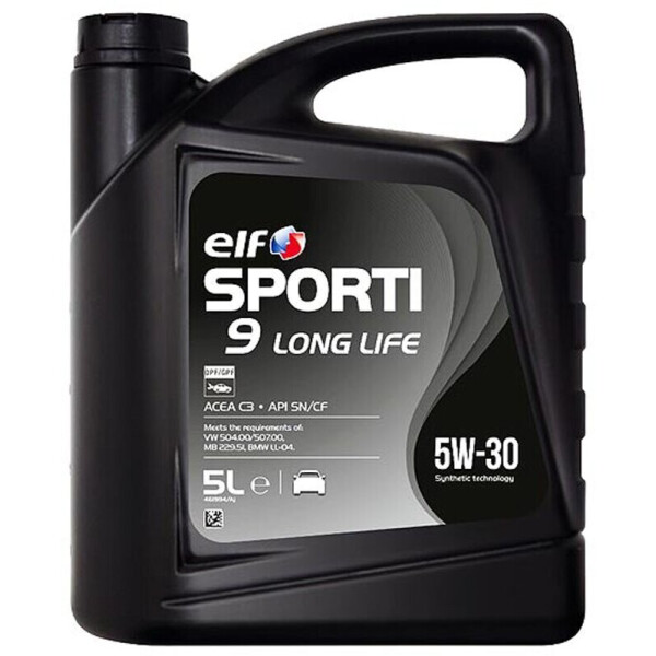 

ELF Sporti 9 Long Life 5W-30 Моторное масло, 5 л