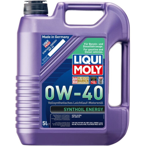 

Liqui Moly Synthoil Energy 0W-40 Моторное масло, 5 л