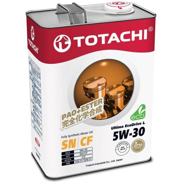 

Totachi Ultima Ecodrive L 5W-30 (PAO & Ester) моторное масло, 4 л