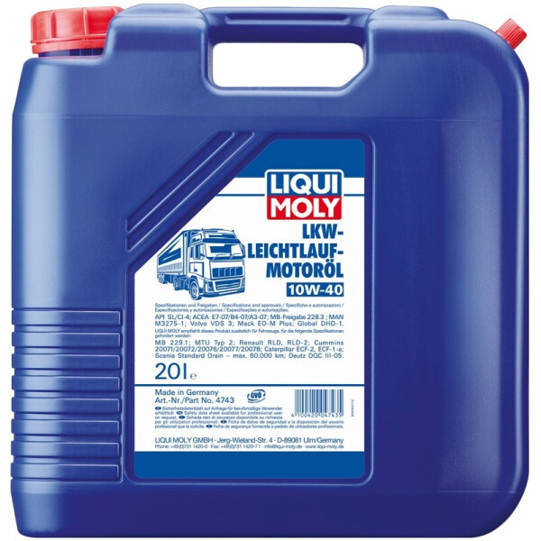 

Liqui Moly LKW Leichtlauf Motoroil 10W-40 Моторное масло, 20 л