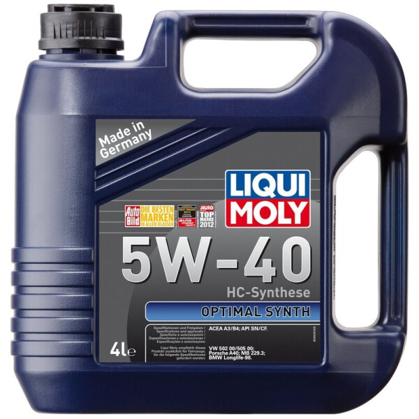 

Liqui Moly Optimal Synth 5W-40 Моторное масло, 4 л