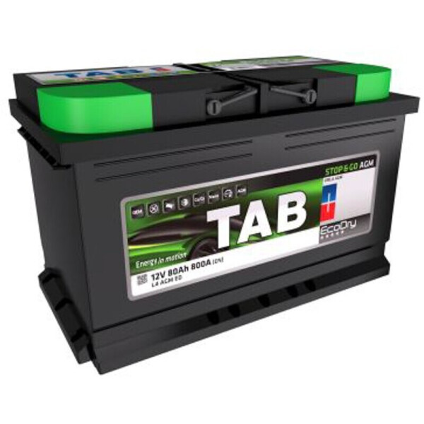 

TAB AGM Stop&Go 80 Ah 800 A аккумулятор (-+, R)